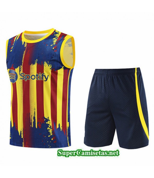 Tailandia Camiseta Kit De Entrenamiento Barcelona Chaleco Amarillo 2023/24