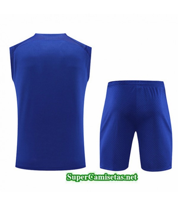 Tailandia Camiseta Kit De Entrenamiento Barcelona Chaleco Azul 2023/24