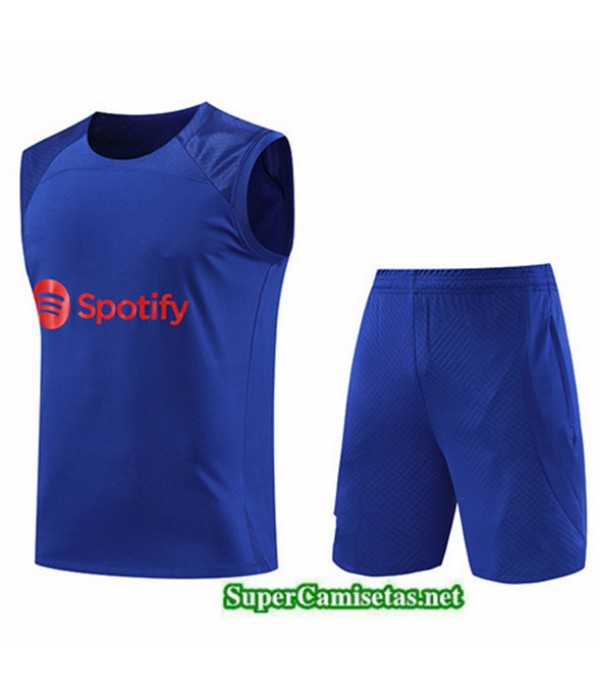 Tailandia Camiseta Kit De Entrenamiento Barcelona Chaleco Azul 2023/24