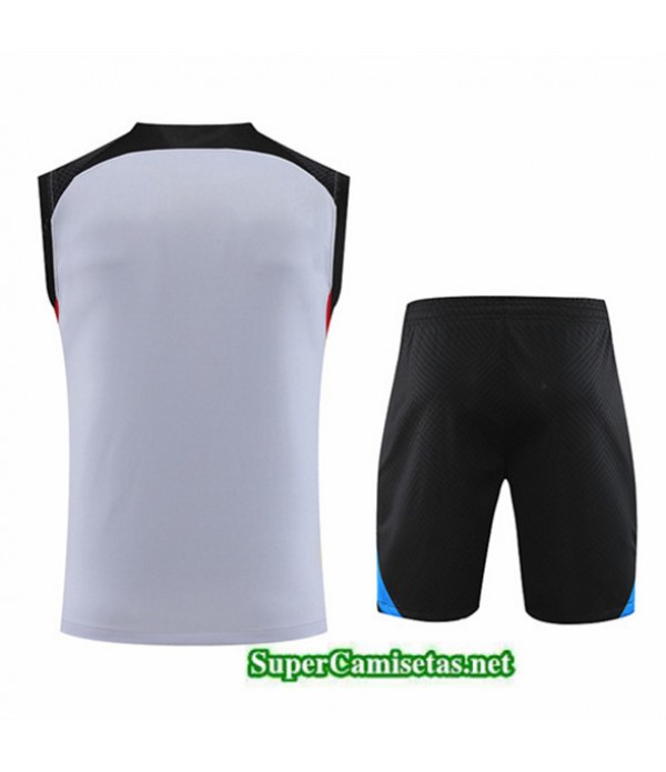 Tailandia Camiseta Kit De Entrenamiento Barcelona Chaleco Gris 2023/24