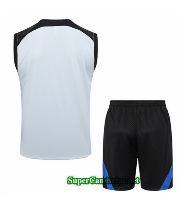 Tailandia Camiseta Kit De Entrenamiento Barcelona Chaleco Gris 2023/24