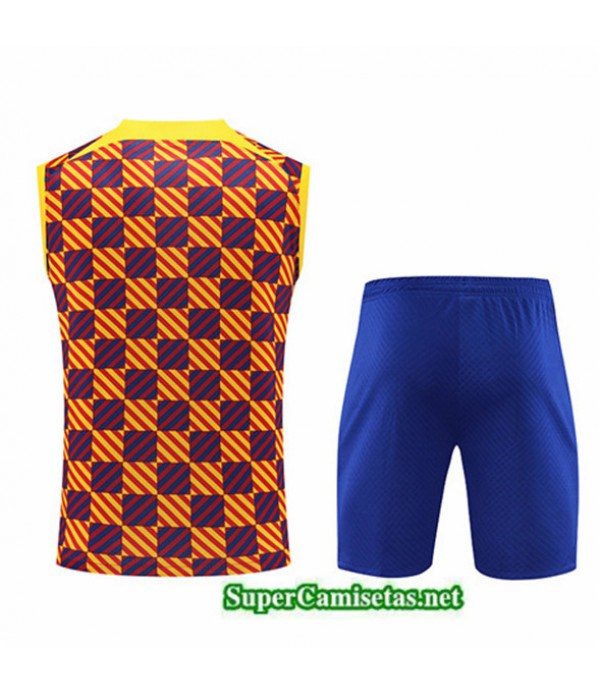 Tailandia Camiseta Kit De Entrenamiento Barcelona Chaleco Naranja 2023/24