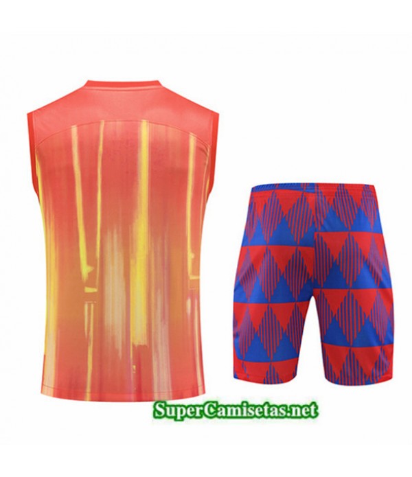 Tailandia Camiseta Kit De Entrenamiento Barcelona Chaleco Naranja 2023/24