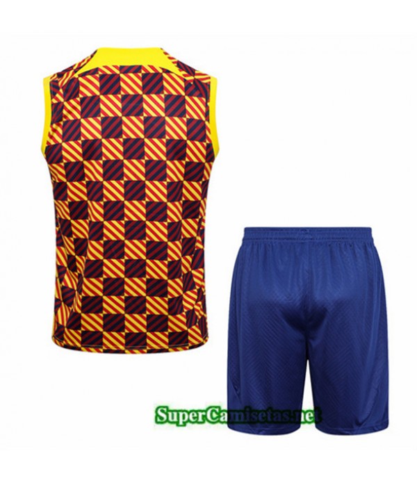 Tailandia Camiseta Kit De Entrenamiento Barcelona Chaleco Naranja 2023/24