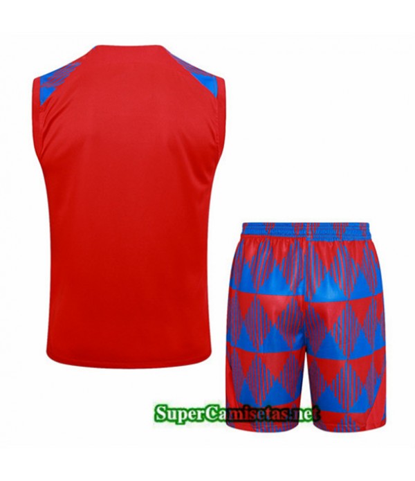 Tailandia Camiseta Kit De Entrenamiento Barcelona Chaleco Rojo 2023/24