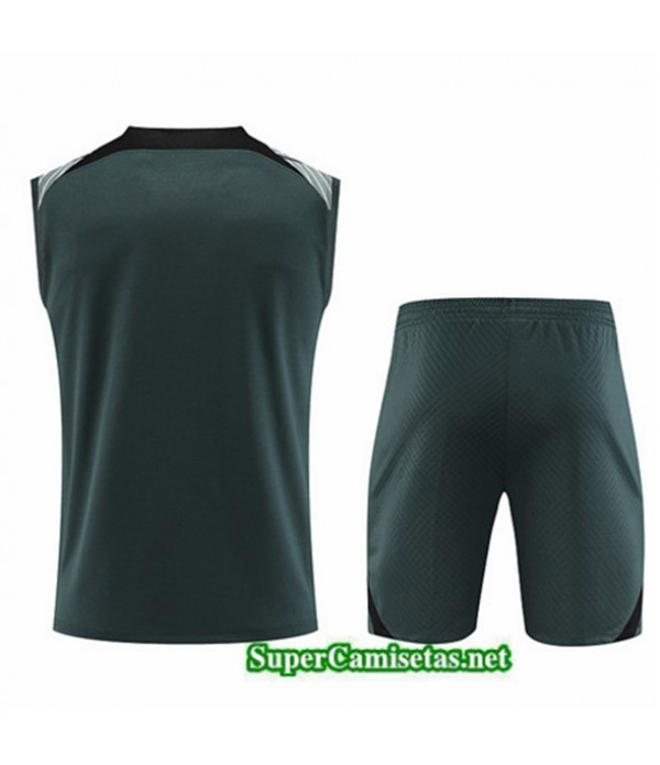 Tailandia Camiseta Kit De Entrenamiento Barcelona Chaleco Verde 2023/24