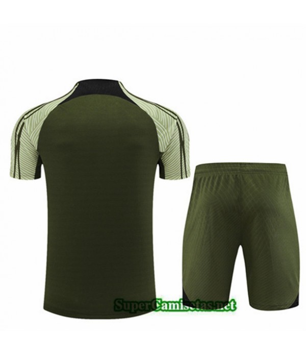 Tailandia Camiseta Kit De Entrenamiento Barcelona Ejercito Verde 2023/24