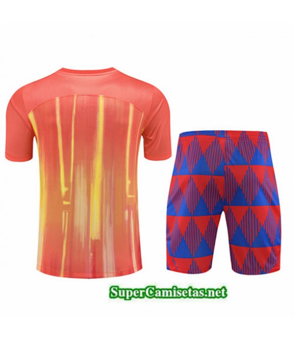 Tailandia Camiseta Kit De Entrenamiento Barcelona Naranja 2023/24