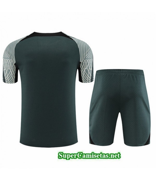 Tailandia Camiseta Kit De Entrenamiento Barcelona Verde 2023/24