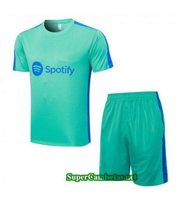 Tailandia Camiseta Kit De Entrenamiento Barcelona Verde 2023/24