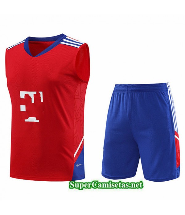 Tailandia Camiseta Kit De Entrenamiento Bayern Munich Chaleco Rojo 2023/24
