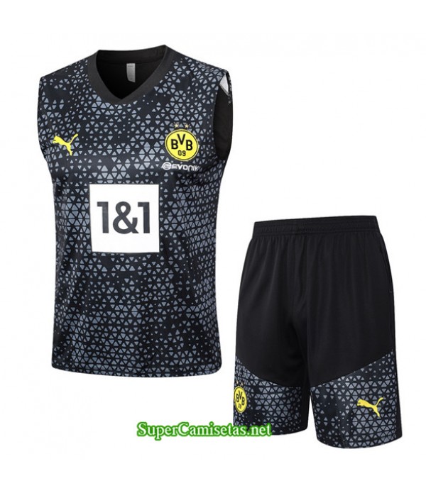 Tailandia Camiseta Kit De Entrenamiento Borussia Dortmund Chaleco Negro 2023/24