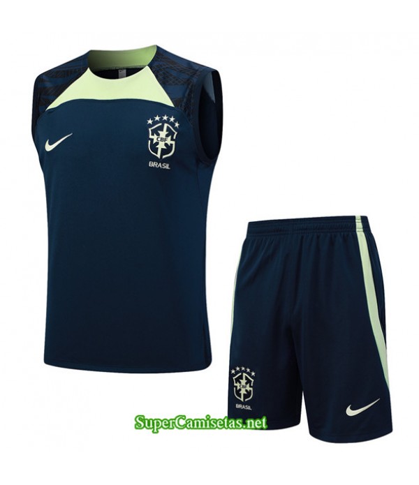 Tailandia Camiseta Kit De Entrenamiento Brasil Chaleco Azul Real 2023/24