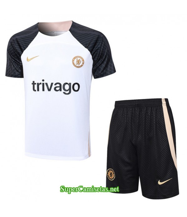 Tailandia Camiseta Kit De Entrenamiento Chelsea Blanco 2023/24