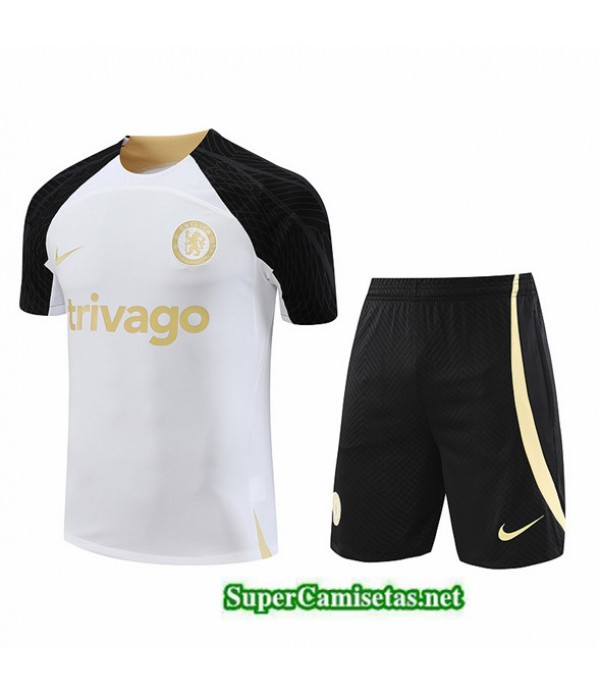 Tailandia Camiseta Kit De Entrenamiento Chelsea Blanco 2023/24