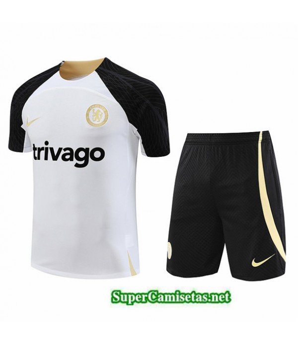 Tailandia Camiseta Kit De Entrenamiento Chelsea Blanco 2023/24