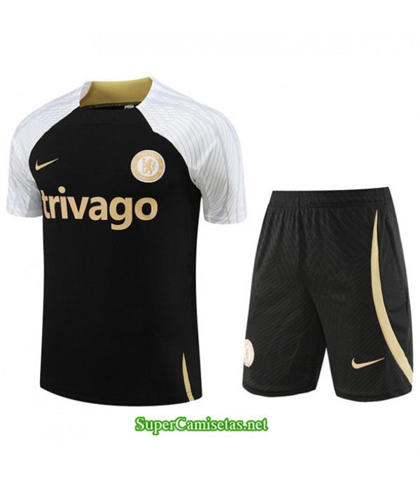 Tailandia Camiseta Kit De Entrenamiento Chelsea Negro 2023/24