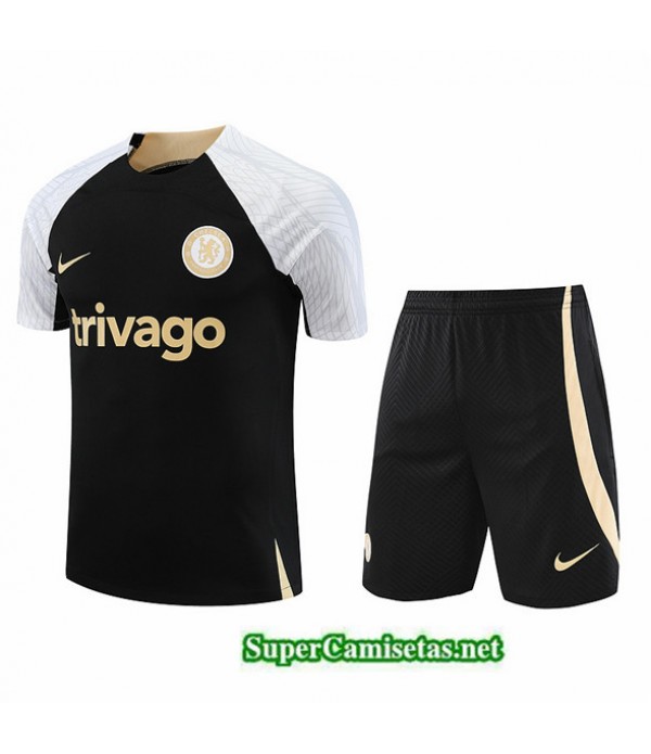 Tailandia Camiseta Kit De Entrenamiento Chelsea Negro 2023/24