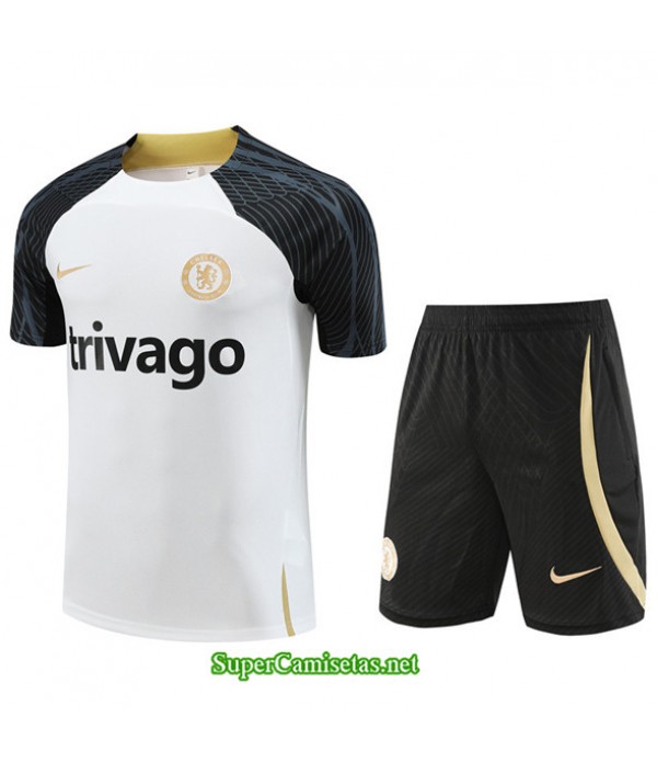 Tailandia Camiseta Kit De Entrenamiento Chelsea Niño Blanco 2023/24