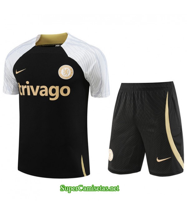 Tailandia Camiseta Kit De Entrenamiento Chelsea Niño Negro 2023/24