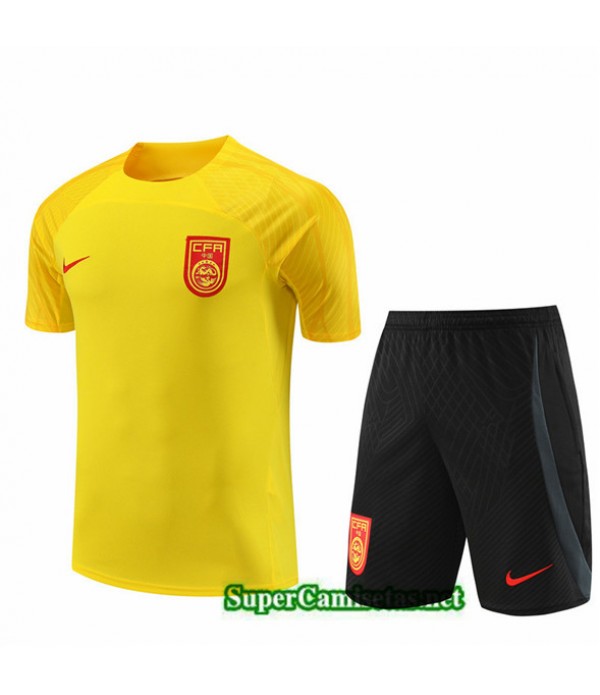 Tailandia Camiseta Kit De Entrenamiento China Amarillo 2023/24