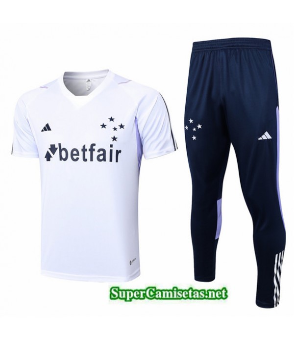 Tailandia Camiseta Kit De Entrenamiento Cruzeiro Blanco 2023/24