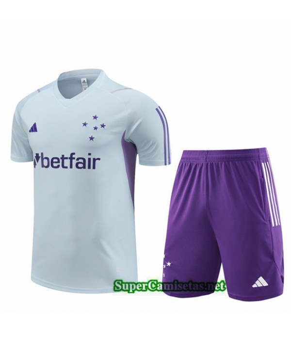 Tailandia Camiseta Kit De Entrenamiento Cruzeiro Niño Azul 2023/24