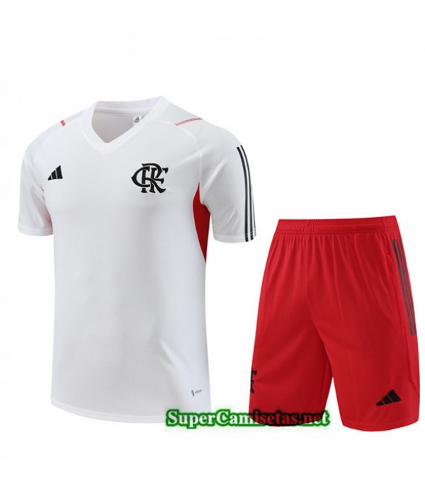 Tailandia Camiseta Kit De Entrenamiento Flamengo Blanco 2023/24