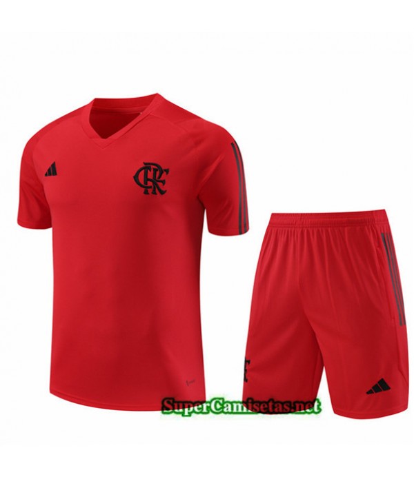 Tailandia Camiseta Kit De Entrenamiento Flamengo Niño Rojo 2023/24