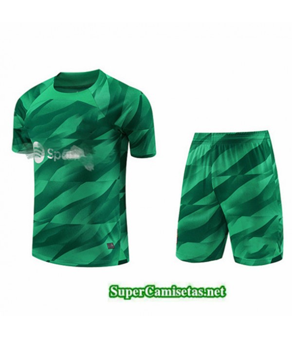 Tailandia Camiseta Kit De Entrenamiento Gardien De But Barcelona Verde 2023/24