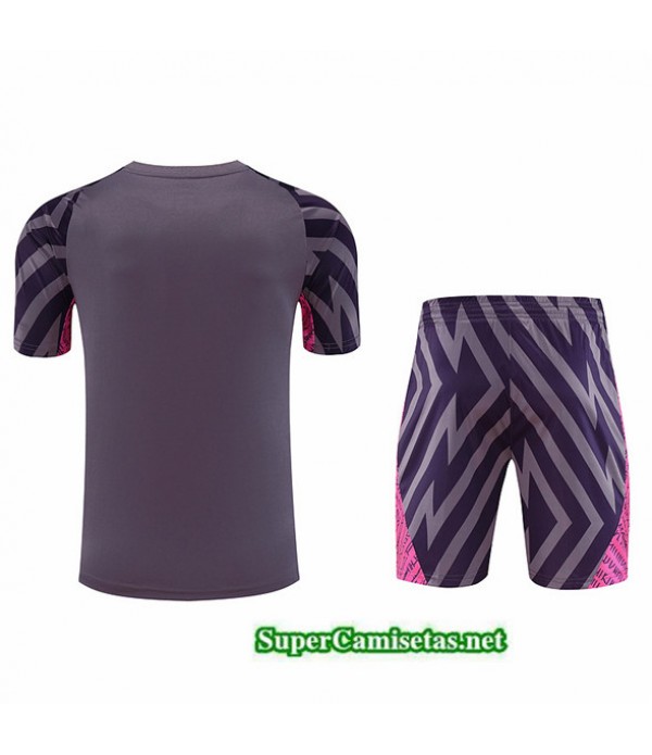 Tailandia Camiseta Kit De Entrenamiento Gardien De But Manchester City Púrpura 2023/24