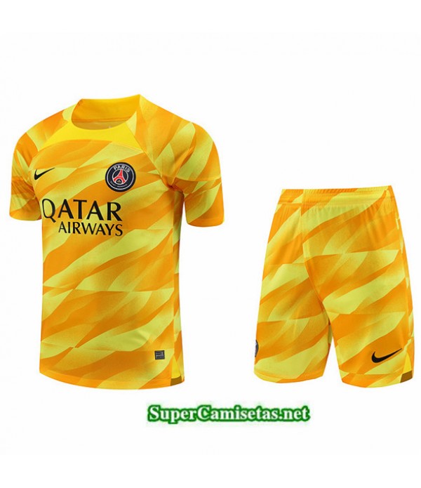 Tailandia Camiseta Kit De Entrenamiento Gardien De But Psg Amarillo 2023/24