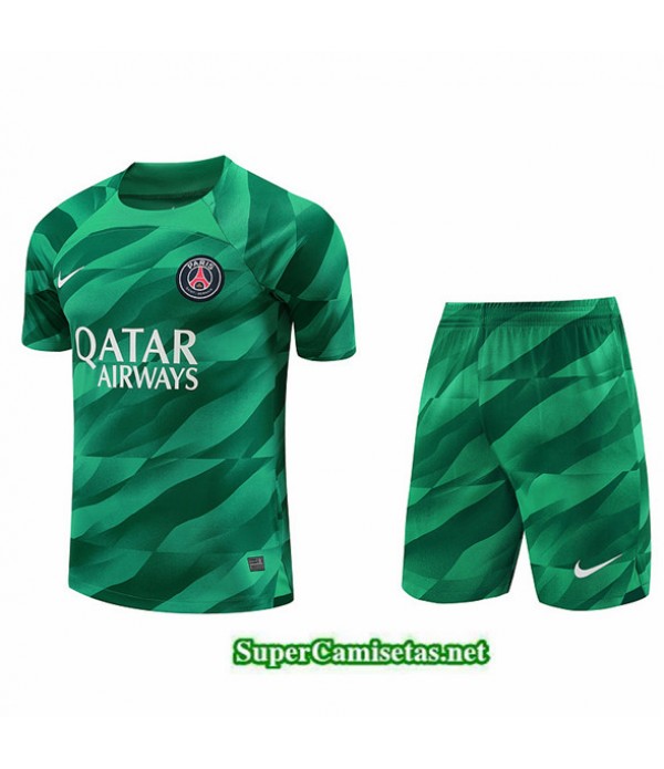 Tailandia Camiseta Kit De Entrenamiento Gardien De But Psg Verde 2023/24
