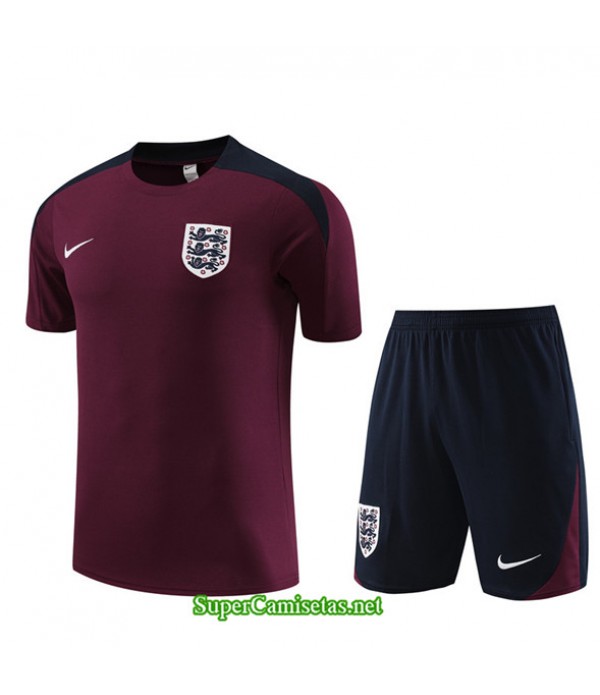 Tailandia Camiseta Kit De Entrenamiento Inglaterra Niño Rojo Oscuro 2023/24