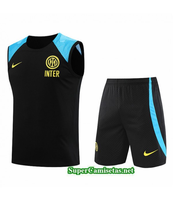 Tailandia Camiseta Kit De Entrenamiento Inter Milan Chaleco Negro 2023/24