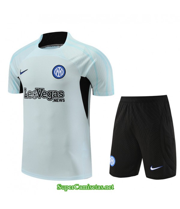 Tailandia Camiseta Kit De Entrenamiento Inter Milan Gris Claro 2023/24