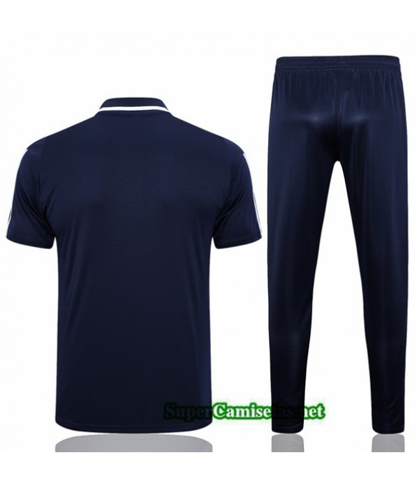 Tailandia Camiseta Kit De Entrenamiento Italia Polo Azul 2023/24