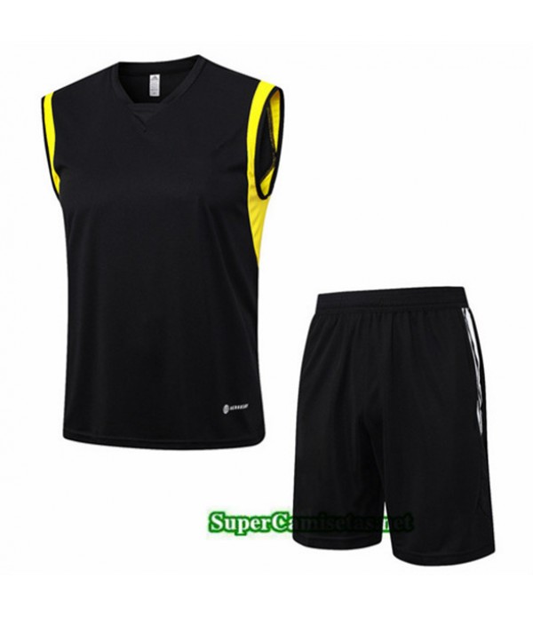 Tailandia Camiseta Kit De Entrenamiento Juventus Chaleco Negro 2023/24