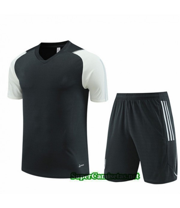 Tailandia Camiseta Kit De Entrenamiento Juventus Negro 2023/24