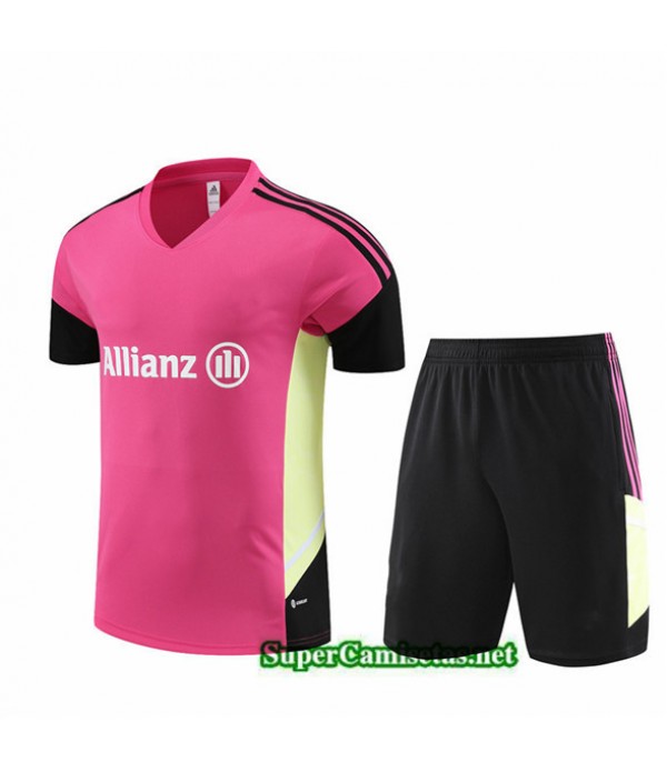 Tailandia Camiseta Kit De Entrenamiento Juventus Niño Rosa 2023/24