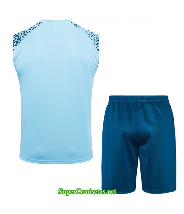 Tailandia Camiseta Kit De Entrenamiento Manchester City Chaleco Azul Claro 2023/24