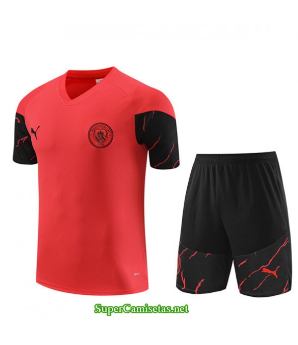 Tailandia Camiseta Kit De Entrenamiento Manchester City Niño Naranja 2023/24