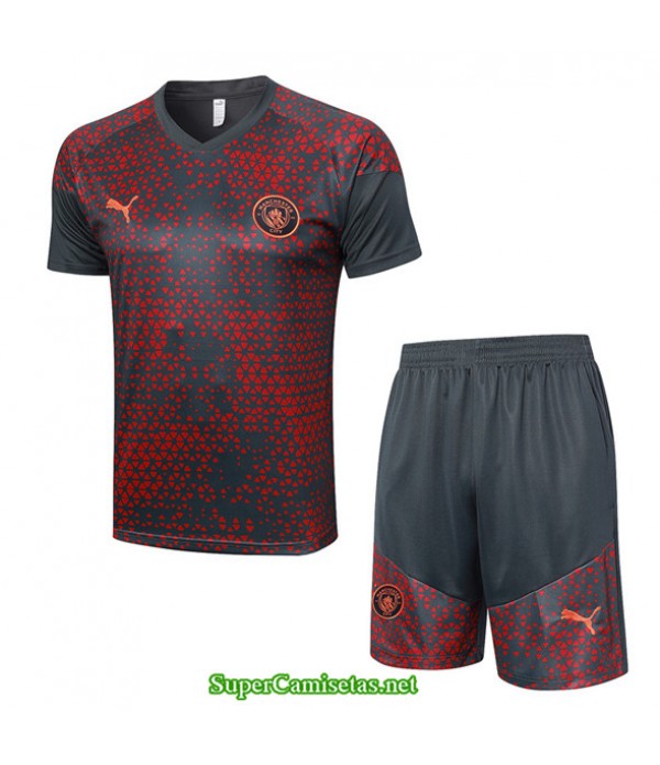 Tailandia Camiseta Kit De Entrenamiento Manchester City Rojo 2023/24