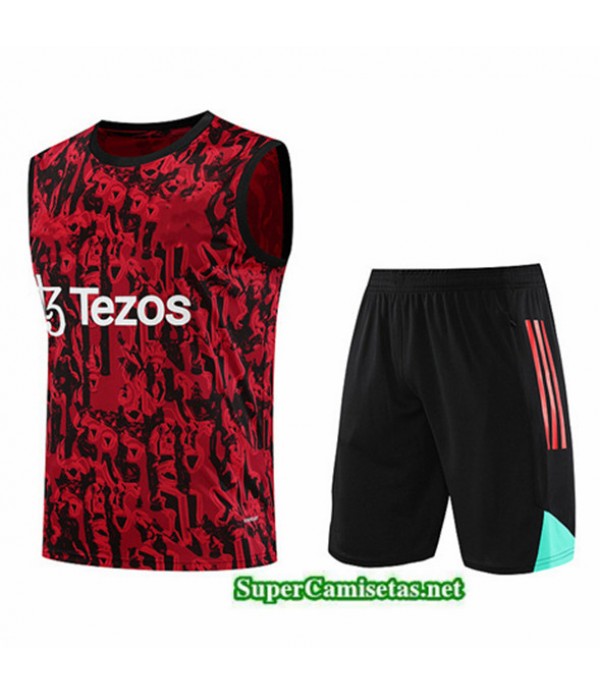 Tailandia Camiseta Kit De Entrenamiento Manchester United Chaleco Rojo 2023/24