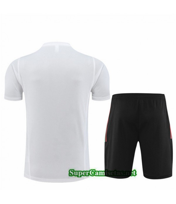 Tailandia Camiseta Kit De Entrenamiento Manchester United Niño Blanco 2023/24