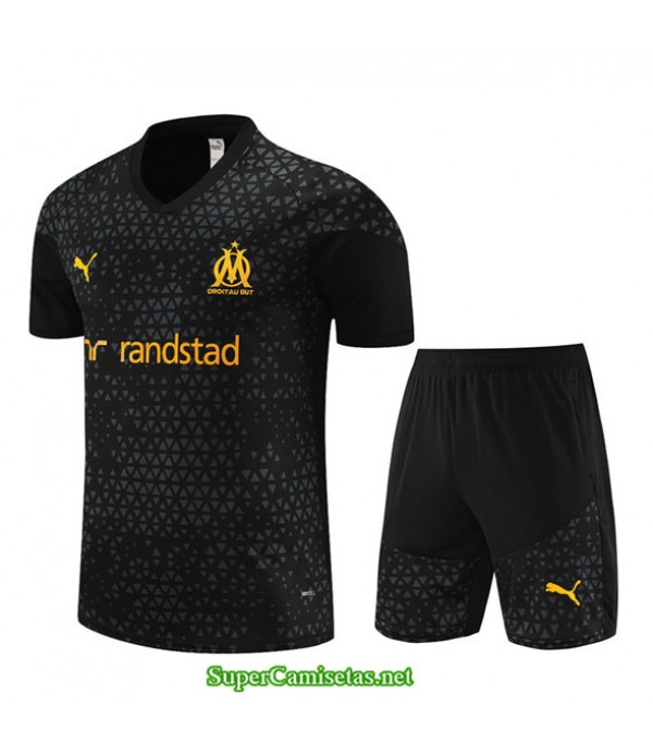 Tailandia Camiseta Kit De Entrenamiento Marsella Negro 2023/24