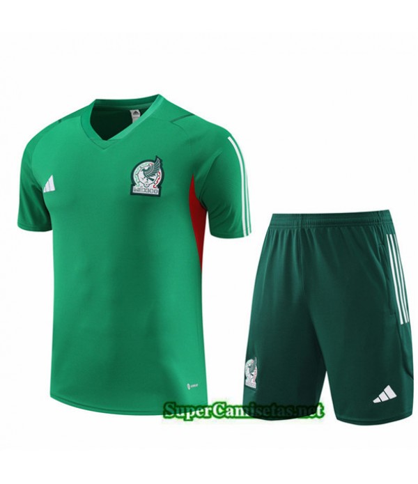 Tailandia Camiseta Kit De Entrenamiento Mexico Niño Verde 2023/24