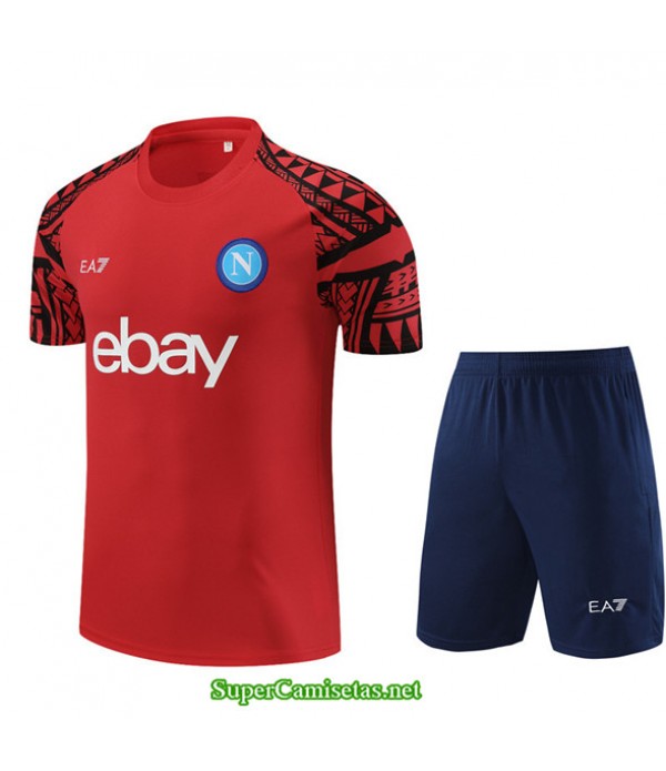 Tailandia Camiseta Kit De Entrenamiento Napoli Niño Rojo 2023/24