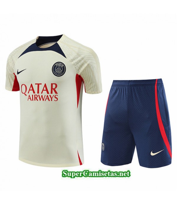 Tailandia Camiseta Kit De Entrenamiento Psg Albaricoque 2023/24