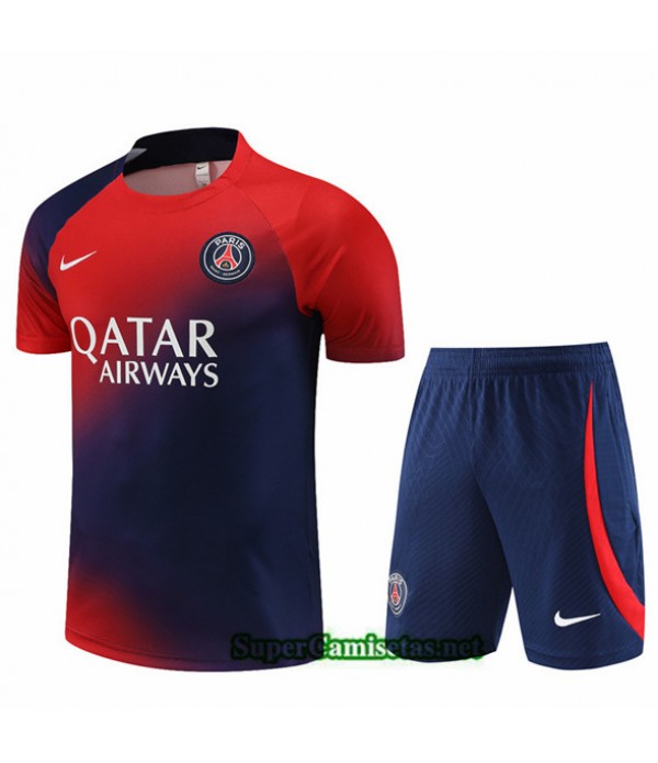 Tailandia Camiseta Kit De Entrenamiento Psg Azul 2...